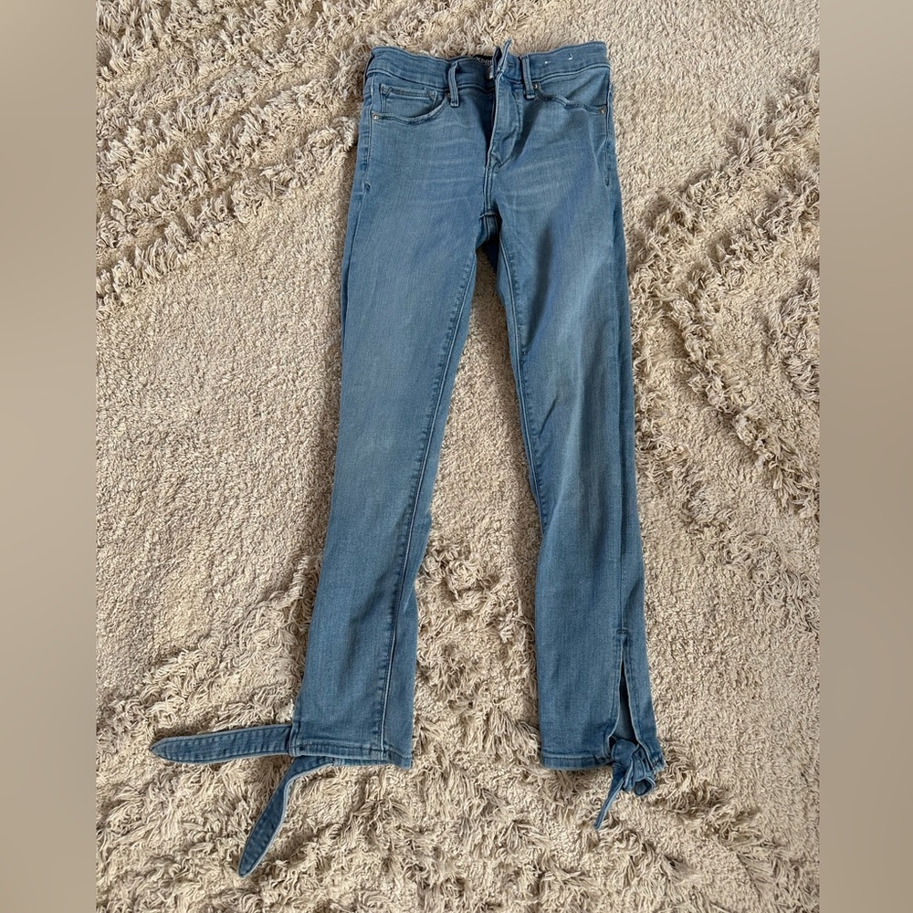 Express, stretch, Denim perfect, cropped legging-Mid Rise